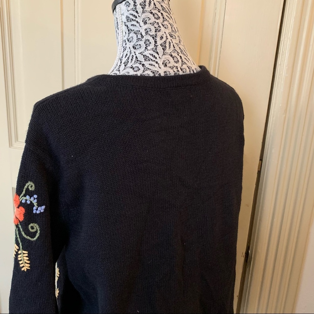 Vintage Embroidered Cottagecore Cardigan SZ L - Picture 9 of 13